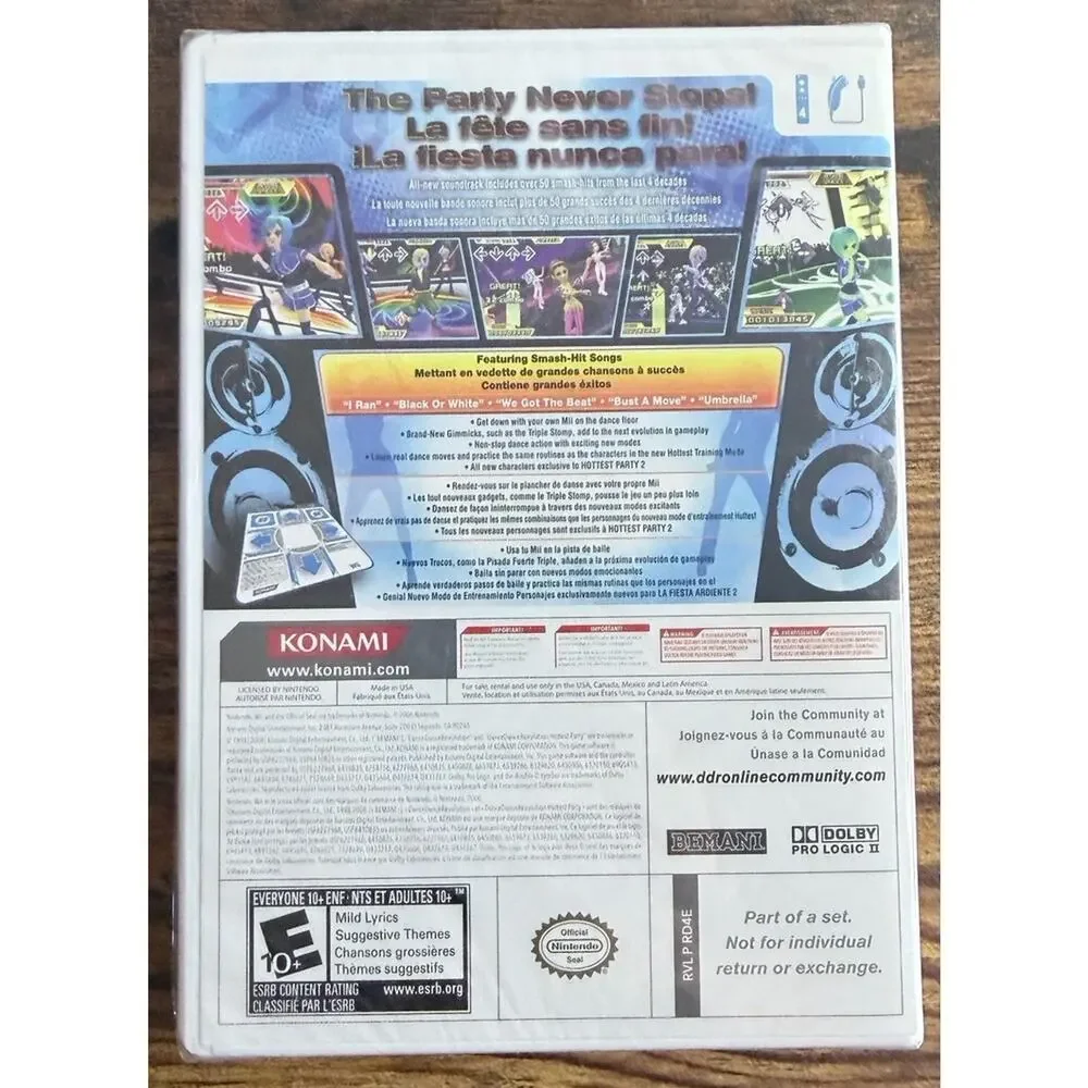 DDR Hottest Party 2 - Nintendo Wii - NIB - Game Only